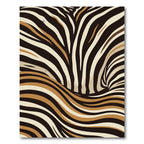 Abstract Earthy Tone Zebra Vortex Rug
