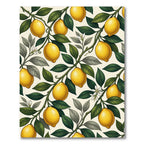 Botanical Sunny Yellow Lemon Branch Rug