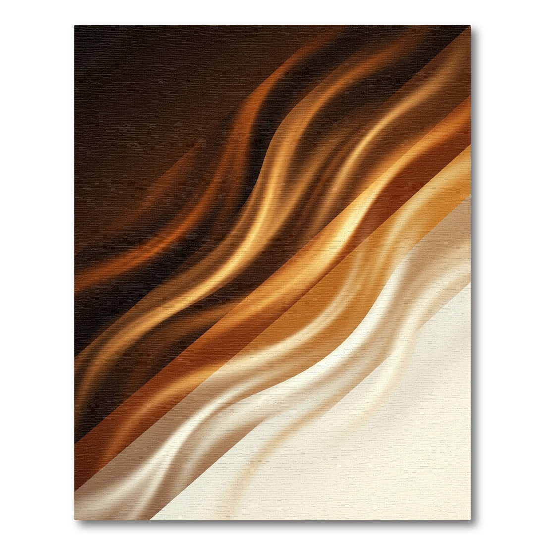 Chocolate Cream Swirl Abstract Lines Rug