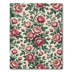 Elegant Pink Rose Garden Floral Rug