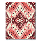 Crimson Pink Tribal Diamond Sunburst Rug