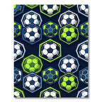 Dynamic Soccer Hexagon Vector Illustration Rug