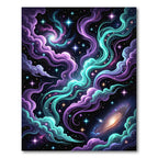 Cosmic Nebula Swirl Galaxy Area Rug
