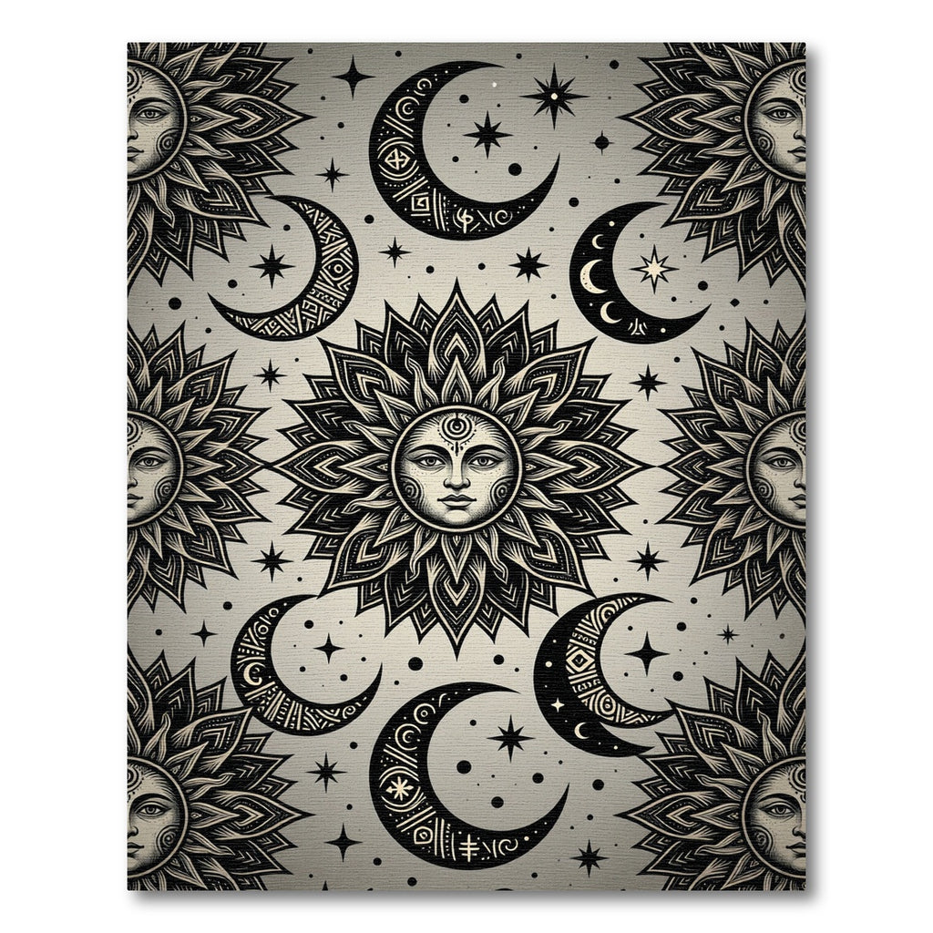 Celestial Sun Moon Star Radiance Rug