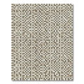 Neutral Tan Plaid Checkered Squares Rug
