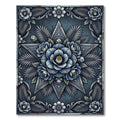 Midnight Blue Floral Star Medallion Rug