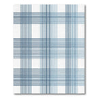 Coastal Blue Plaid Grid Rug