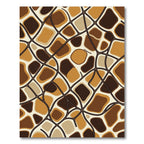 Brown Geometric Organic Shapes Rug