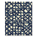 Geometric Navy Blue Lattice Twig Grid Rug