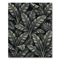 Monochromatic Tropical Banana Leaf Harmony Rug