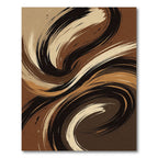 Earthy Swirl Abstract Contemporary Rug