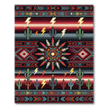 Southwestern Sunset Cactus Lightning Medallion Rug