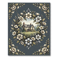 Botanical Wreath House Charcoal Floral Rug