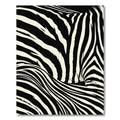 Bold Black Cream Animalistic Strokes Rug