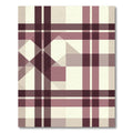 Crimson Mauve Plaid Geometric Overlay Rug