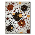 Abstract Earthy Brown Ink Splatter Rug