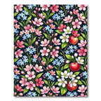 Blossoming Apple Orchard Floral Navy Backdrop Rug