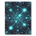 Electric Blue Atomic Burst Network Rug