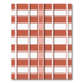 Terracotta White Bold Plaid Rug