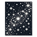 Cosmic White Stars Midnight Rug
