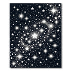 Cosmic White Stars Midnight Rug
