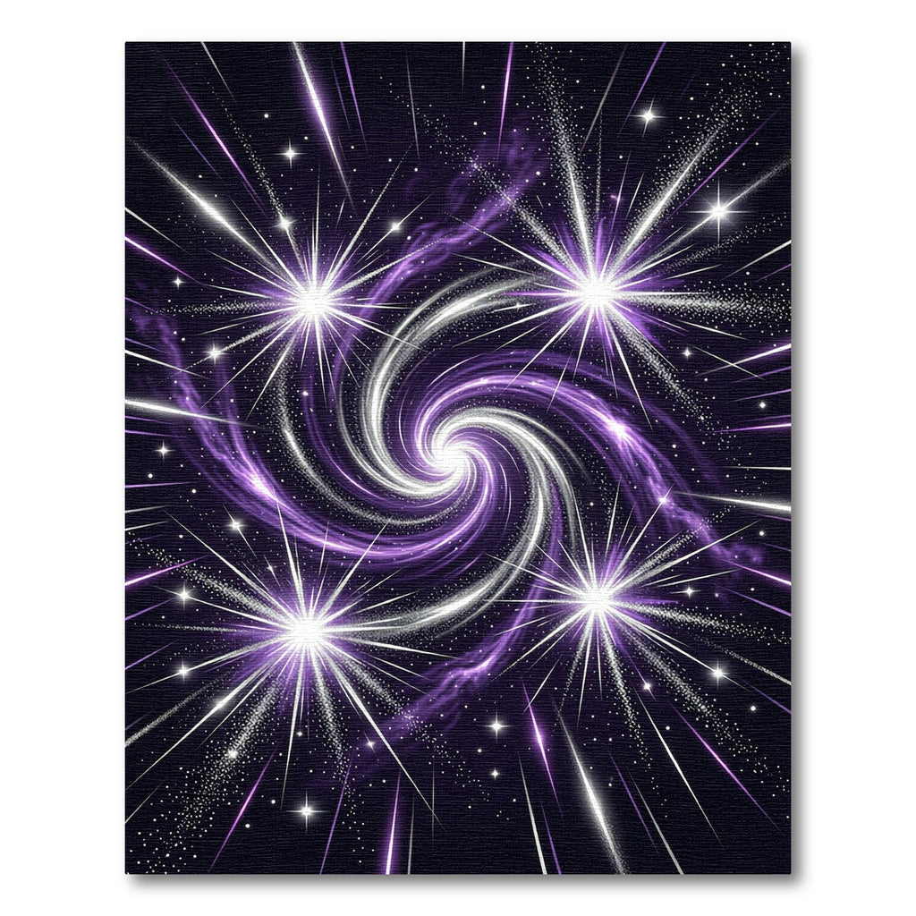 Cosmic Radiant Swirl Galaxy Rug