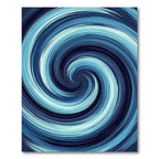 Oceanic Whirlwind Brushstroke Swirl Rug