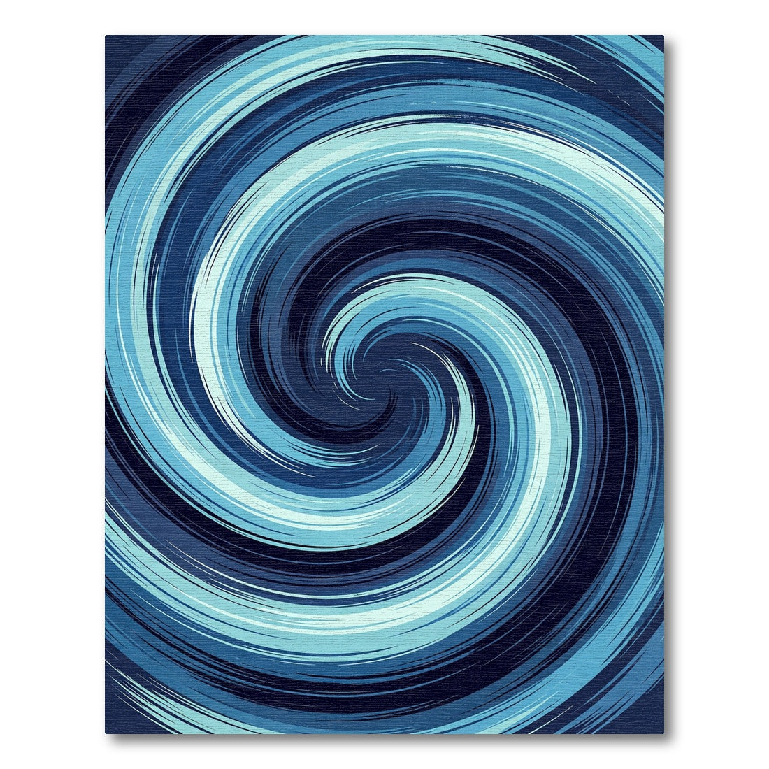 Oceanic Whirlwind Brushstroke Swirl Rug