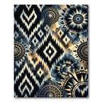 Black Ochre Geometric Tribal Sun Rug