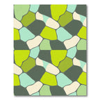 Modern Lime Green Abstract Organic Pebble Rug