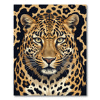 Golden Leopard Spots Abstract Rug