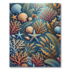Undersea Coral Starfish Shell Garden Rug