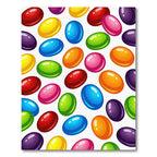 Vibrant Multi Color Candy Bean Pop Rug