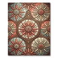 Terracotta Sunburst Medallion Tile Rug