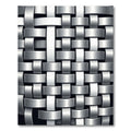 Modern Silver Woven Texture Rug
