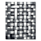 Modern Silver Woven Texture Rug