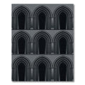 Gothic Arches Dark Monochrome Repeat Rug
