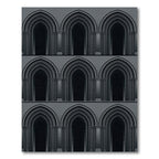 Gothic Arches Dark Monochrome Repeat Rug