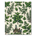Botanical Green Herbaceous Garden Forest Rug