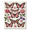 Pink Butterflies and Roses Collage Rug