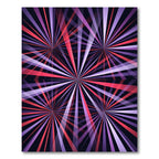 Radiant Violet Red Concentric Starburst Rug