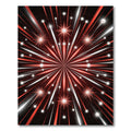 Radiant Red Burst Starburst Rug