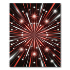Radiant Red Burst Starburst Rug