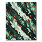 Verdant Copper Splash Wave Rug