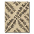 Textured Black White Diamond Lines Rug