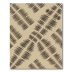 Textured Black White Diamond Lines Rug
