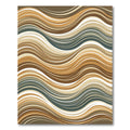 Contemporary Earth Tone Abstract Wave Rug