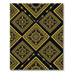 Gold Southwestern Geometric Diamond Wall Decor Rug
