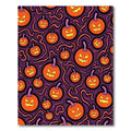 Spooky Orange Jack-o-Lantern Swirls Rug