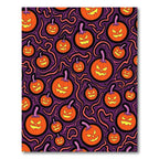 Spooky Orange Jack-o-Lantern Swirls Rug